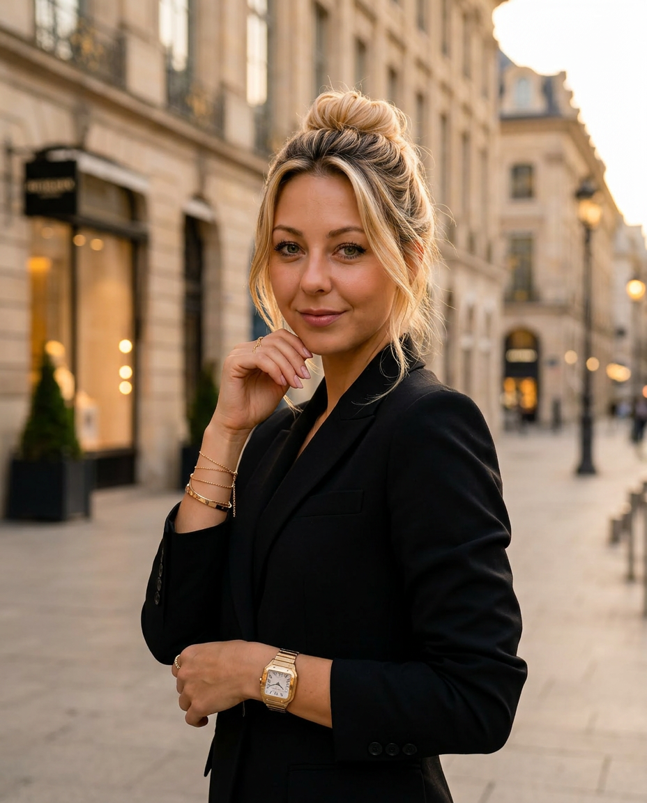 Vikki Sky identity on a city street